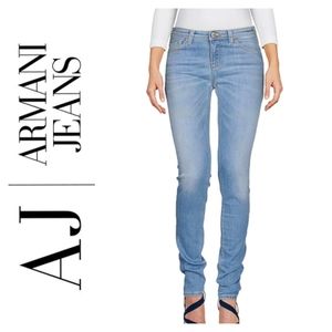 Armani Faded Blue Wash Skinny Jeans